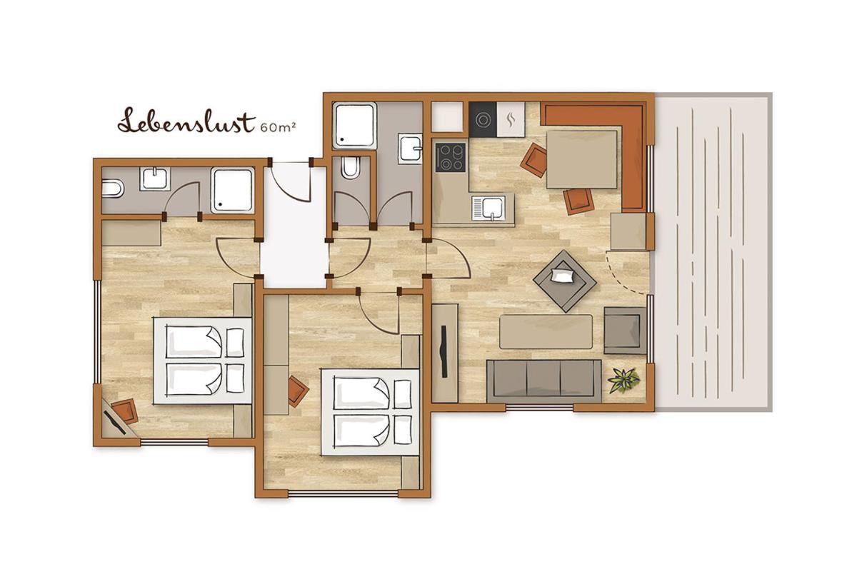 Bio-Holzhaus Und Landhaus Heimat Apartment Ramsau am Dachstein Bilik gambar